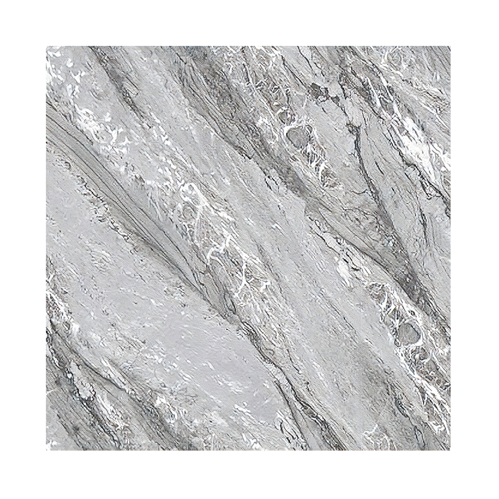 Modern Grey Marble Texture UV Coated PVC Sheet Accent Wall Panel