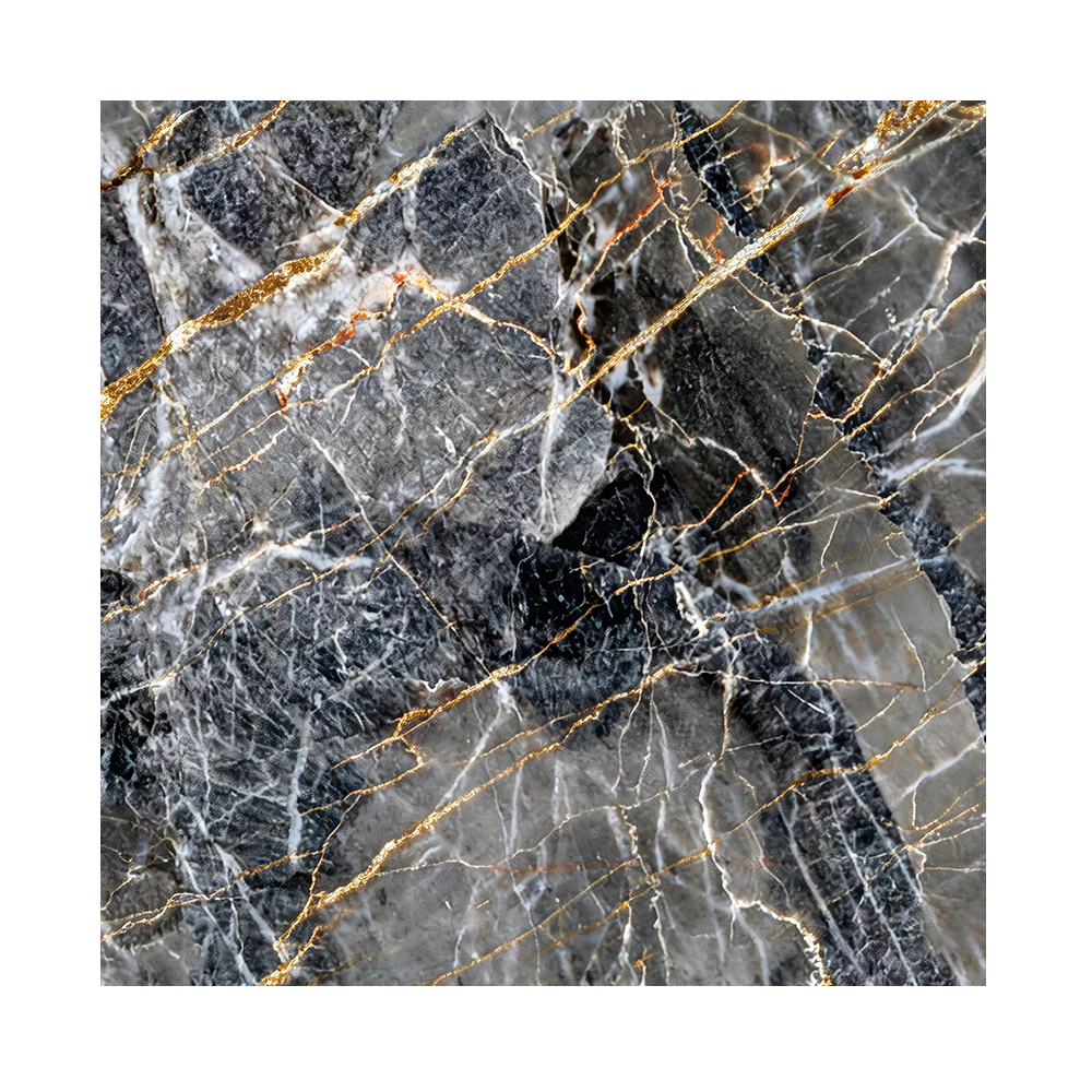 Dark Grey Stone Grain PVC UV Board Fireproof Interior Wall Panel
