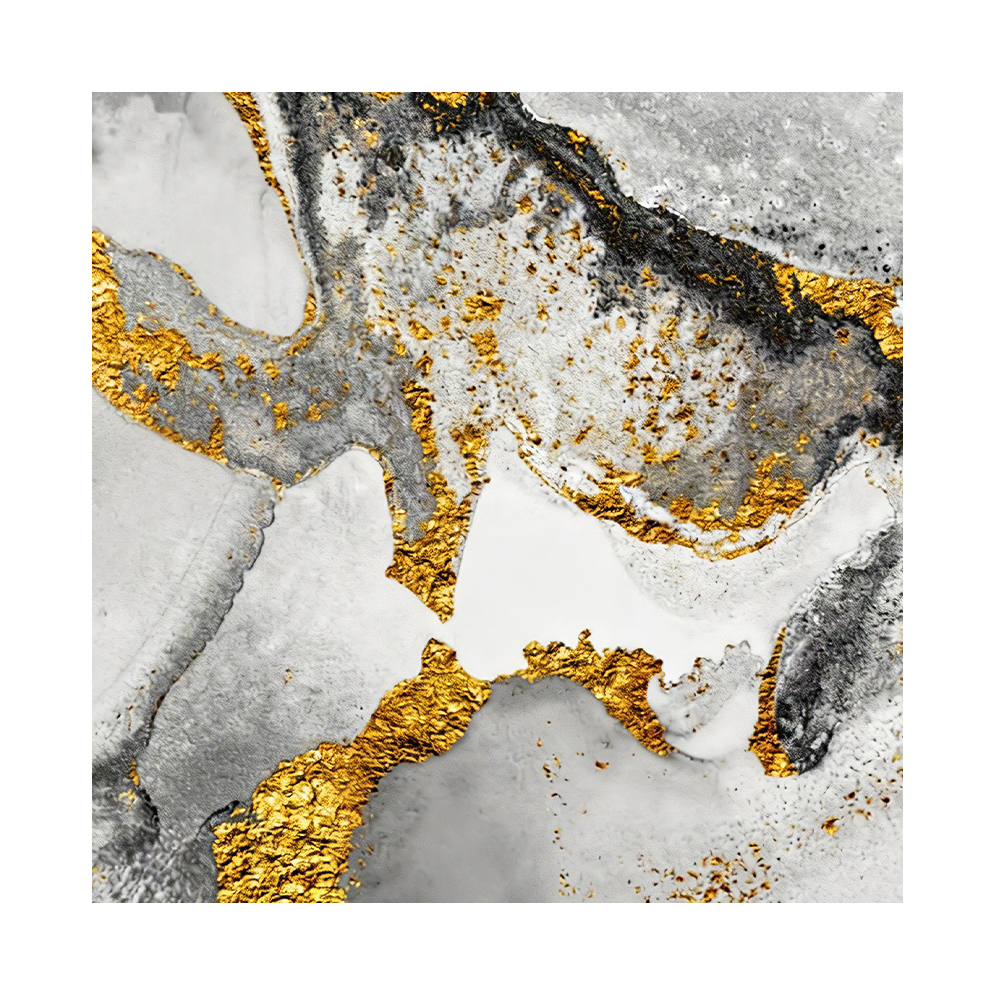 White & Gold Luxury Stone Pattern UV Coated PVC Wall Sheet