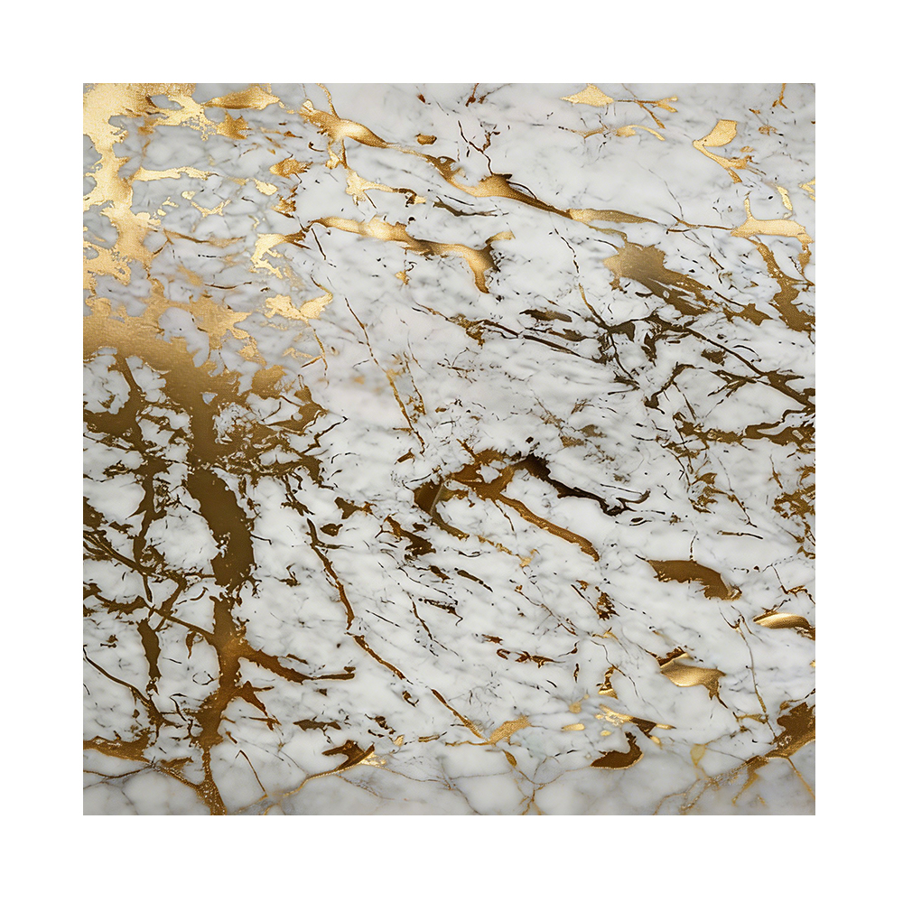 Warm Gold Marble Texture PVC UV Wall Panel for Hotel & Bathroom