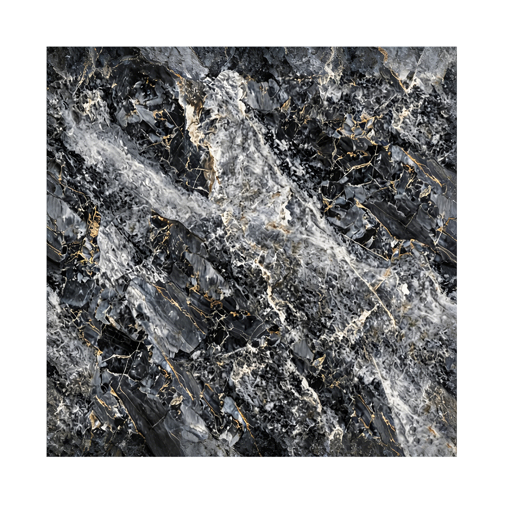 Luxury Black Gold Marble Design UV Coated PVC Wall Panel