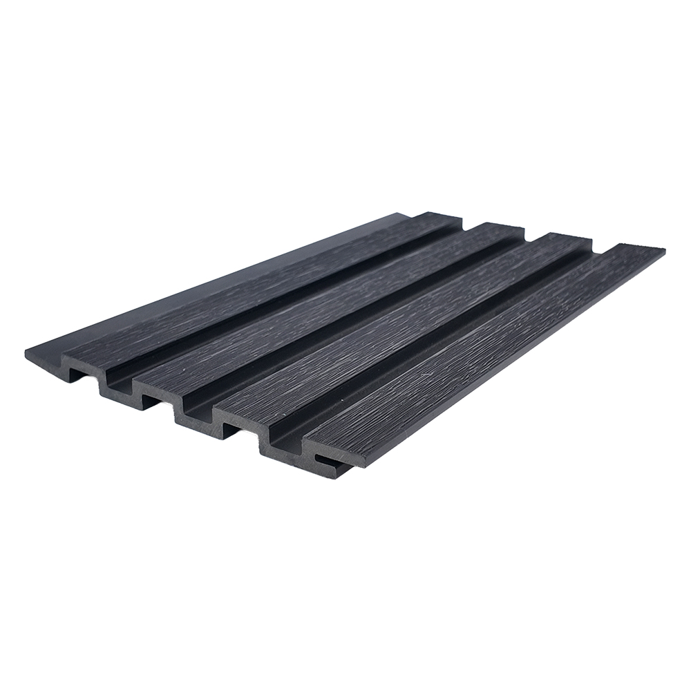 Outdoor Fluted PE Exterior Wall Panel 3-Slot HDPE Facade Cladding