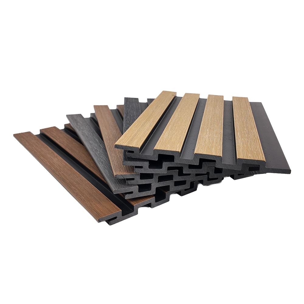 Outdoor Fluted PE Exterior Wall Panel 3-Slot HDPE Facade Cladding