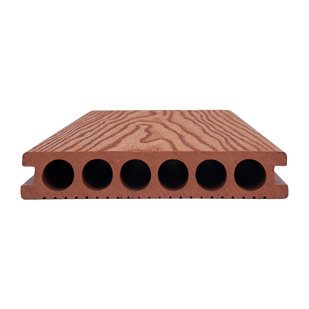 Circular Hollow PE Composite Outdoor Decking UV-Resistant Floor Sheet