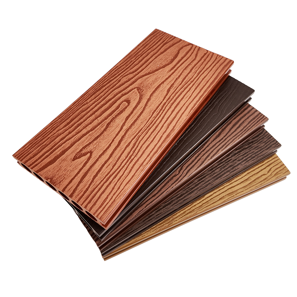 Circular Hollow PE Composite Outdoor Decking UV-Resistant Floor Sheet