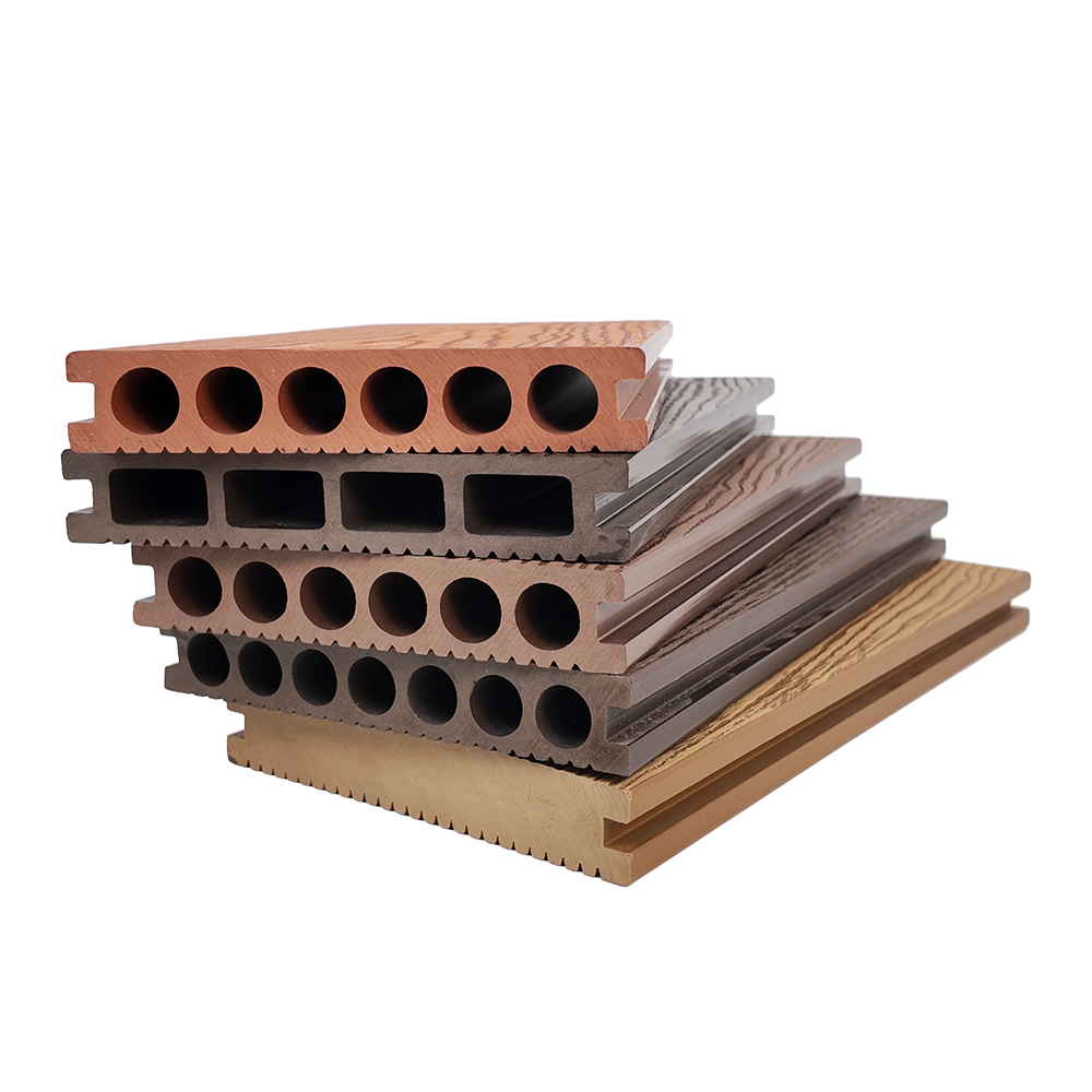 Square Hollow Core PE Composite Outdoor Decking Board for Patio