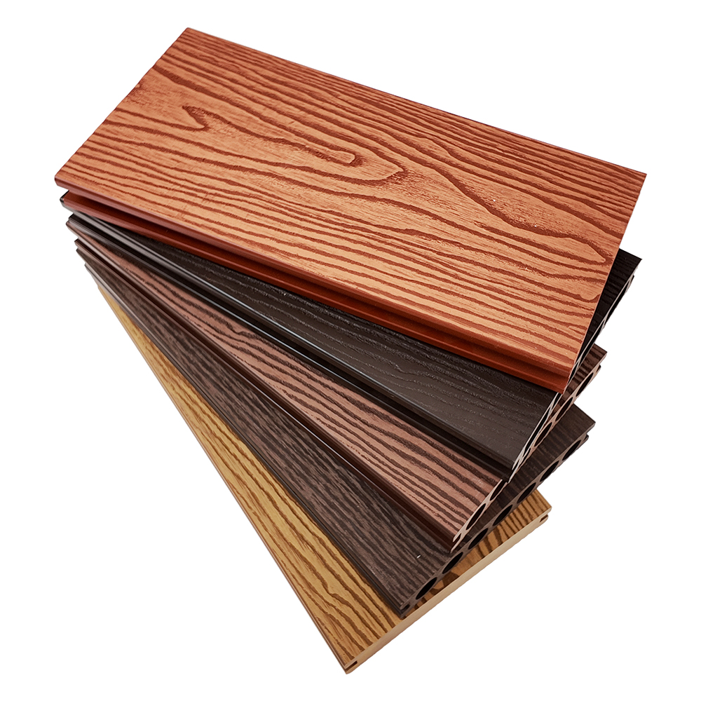 Square Hollow Core PE Composite Outdoor Decking Board for Patio