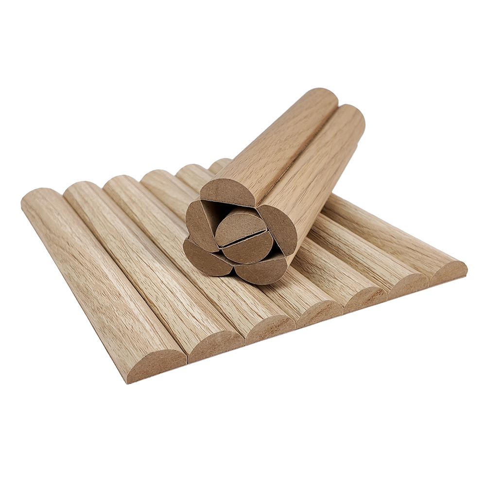 Half-Round Rollable Fluted Wood Panel Flexible Curved Accent Wall Board