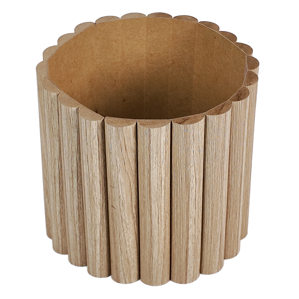 Flexible Curved Wood Slat Panel Bendable Rollable Wall Cladding for Column Wrap