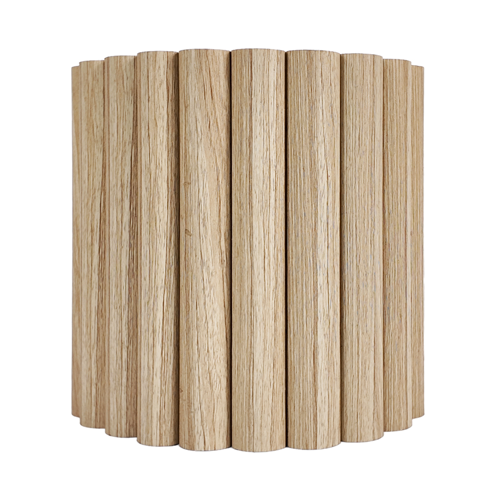 Flexible Curved Wood Slat Panel Bendable Rollable Wall Cladding for Column Wrap