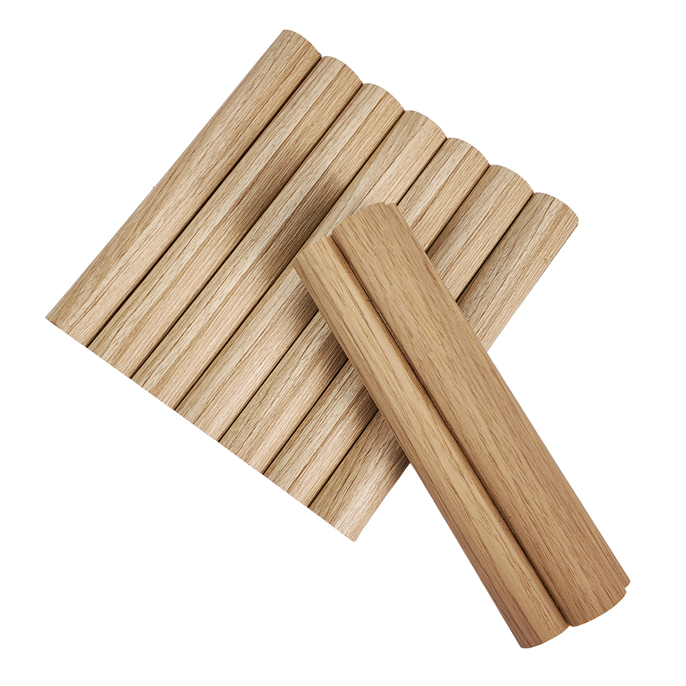 Flexible Curved Wood Slat Panel Bendable Rollable Wall Cladding for Column Wrap