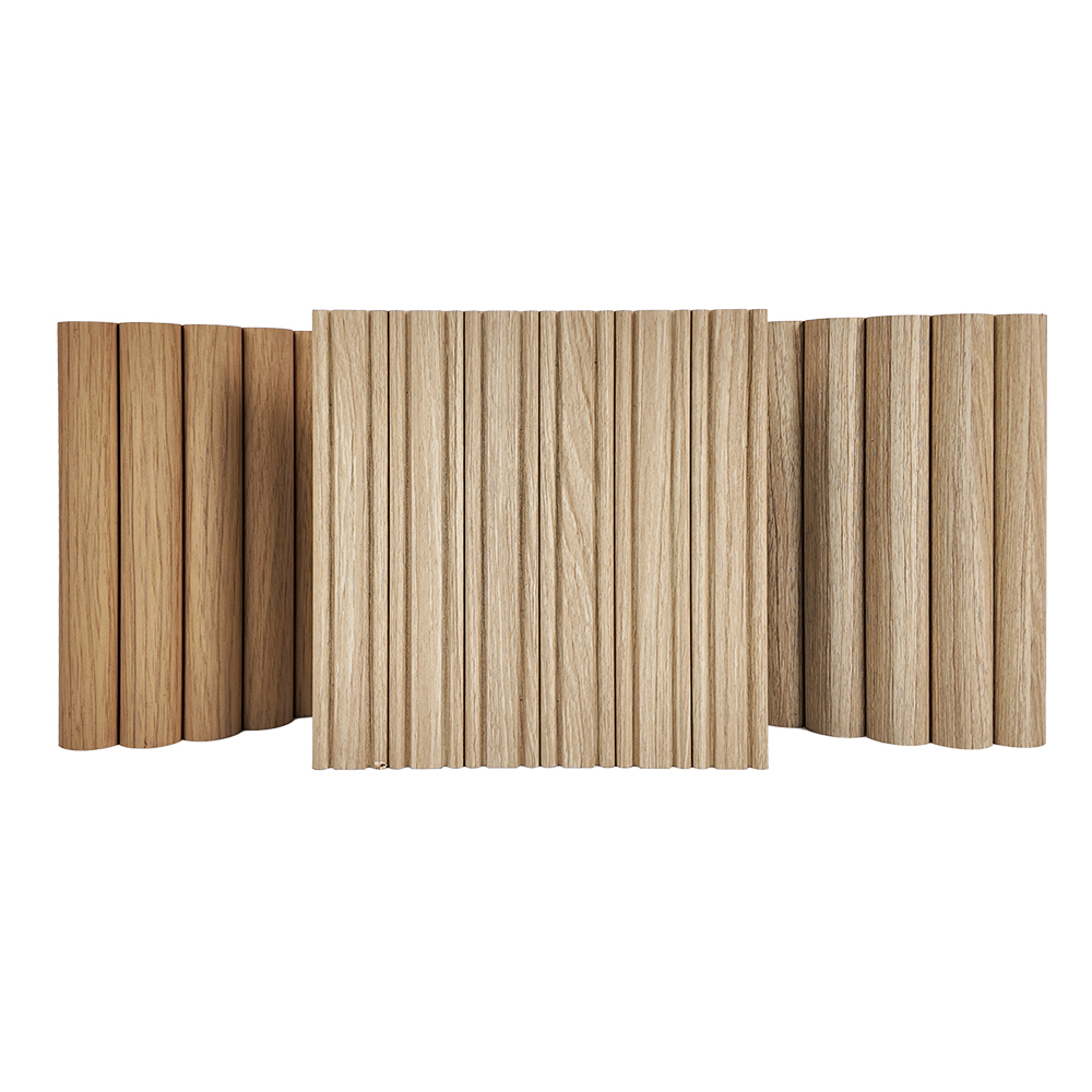 Flexible Curved Wood Slat Panel Bendable Rollable Wall Cladding for Column Wrap