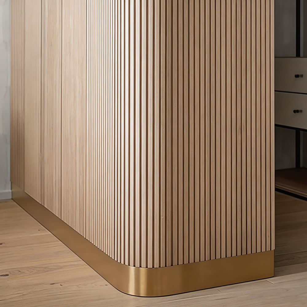 Flexible Square Slat Rollable Grille Panel Bendable Tambour Wood Sheet