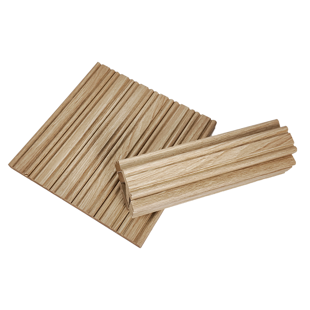 Flexible Square Slat Rollable Grille Panel Bendable Tambour Wood Sheet