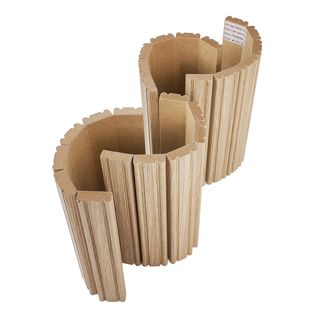 Flexible Square Slat Rollable Grille Panel Bendable Tambour Wood Sheet