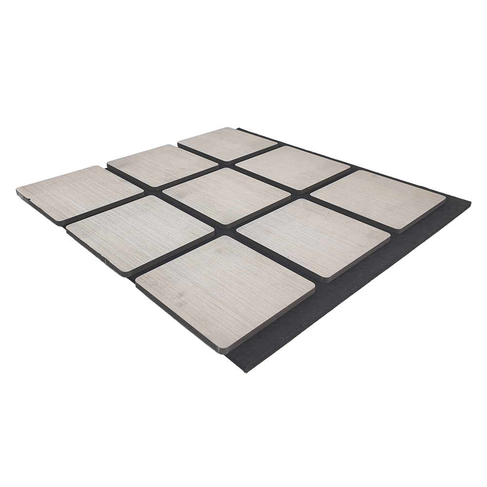 Custom Square Grid Wood Slat Acoustic Panels for Wall & Ceiling