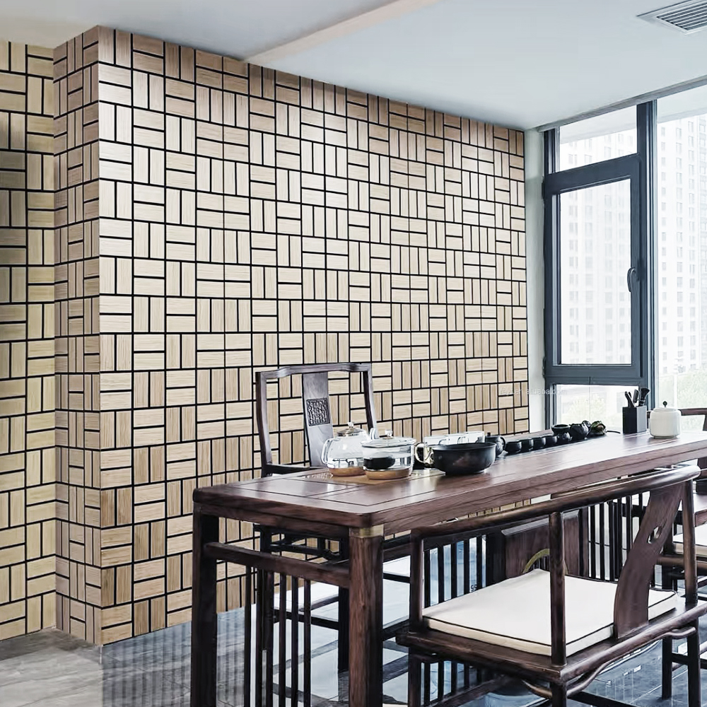 Modern Geometric & Irregular Wooden Slat Acoustic Wall Panels