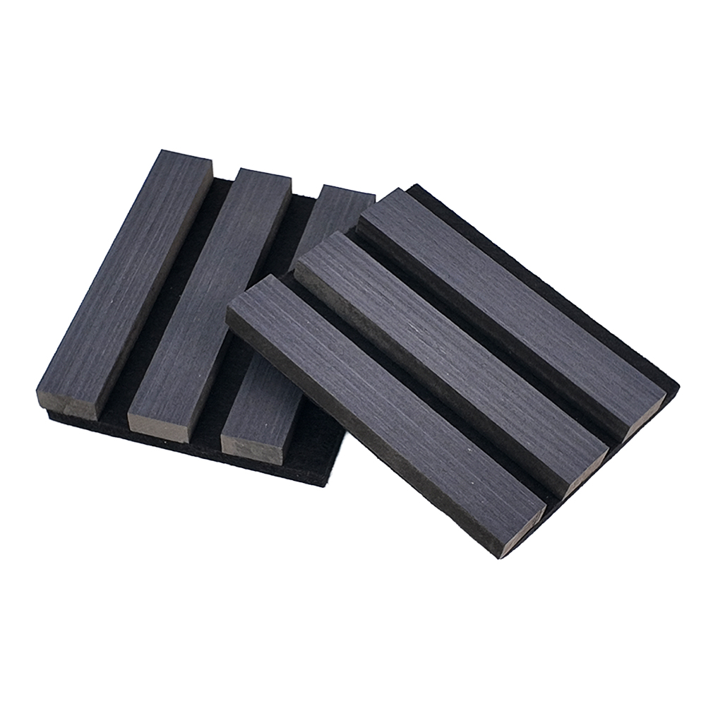 Black Core MDF Acoustic Slat Wall Panels (Single-Sided Veneer)