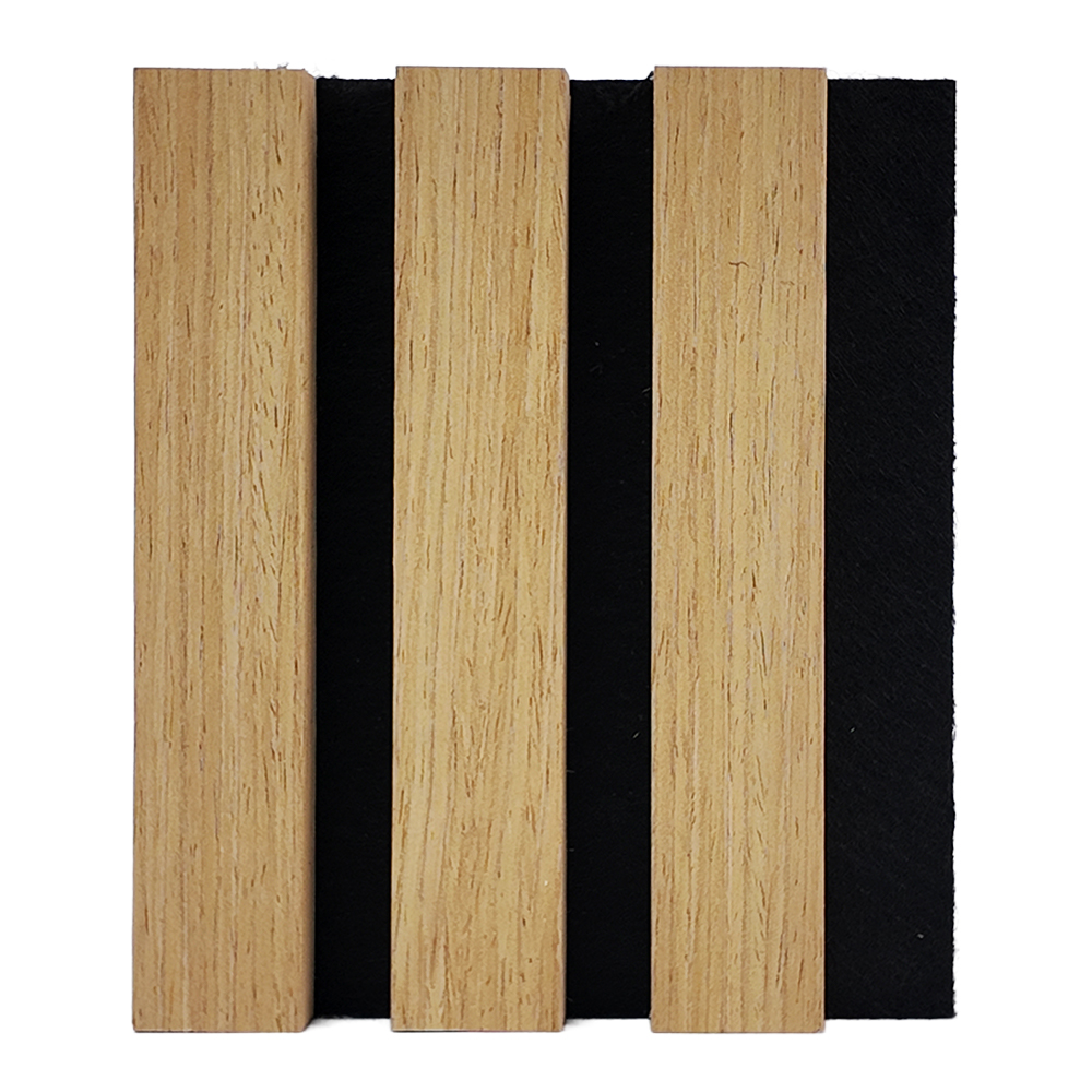 Thin Yellow Core MDF Acoustic Slat Panels (3-Side Veneer Lamination)