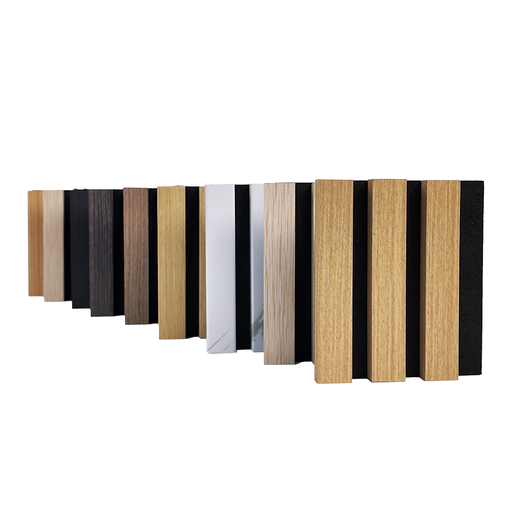 Thin Yellow Core MDF Acoustic Slat Panels (3-Side Veneer Lamination)