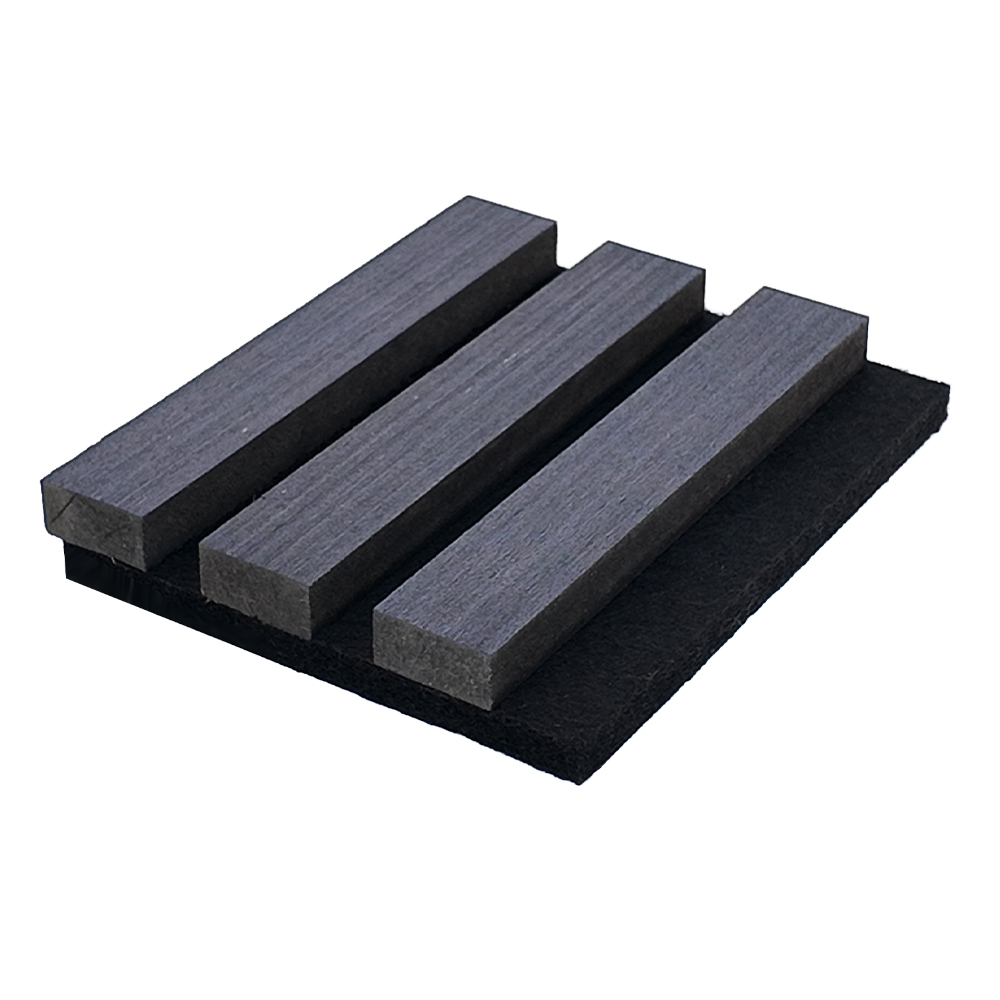 Black Core MDF Acoustic Slat Wall Panels (Single-Sided Veneer)