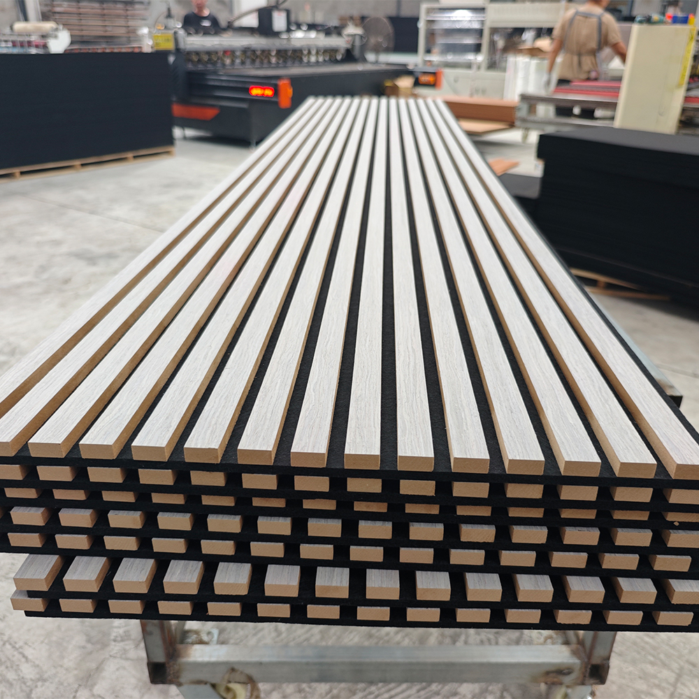 Yellow Core MDF Wood Slat Acoustic Panel (1-Side Veneer)