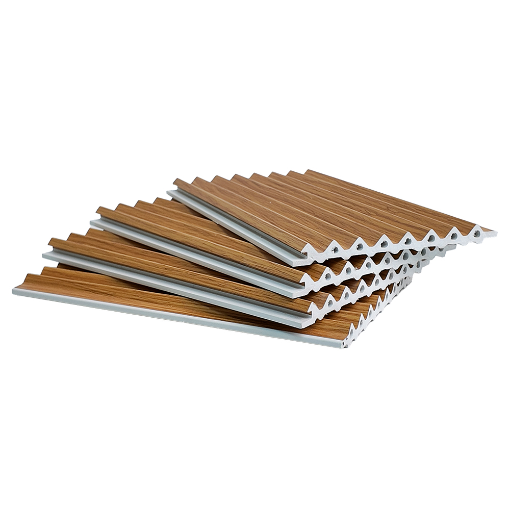 130mm WPC Triangle Fluted Wall Panel Geometric Texture Board