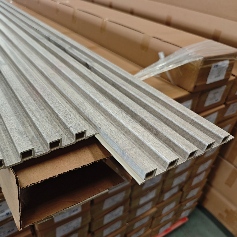 210x20mm 5-Cell WPC Fluted Grille Panel Architectural Wall Board