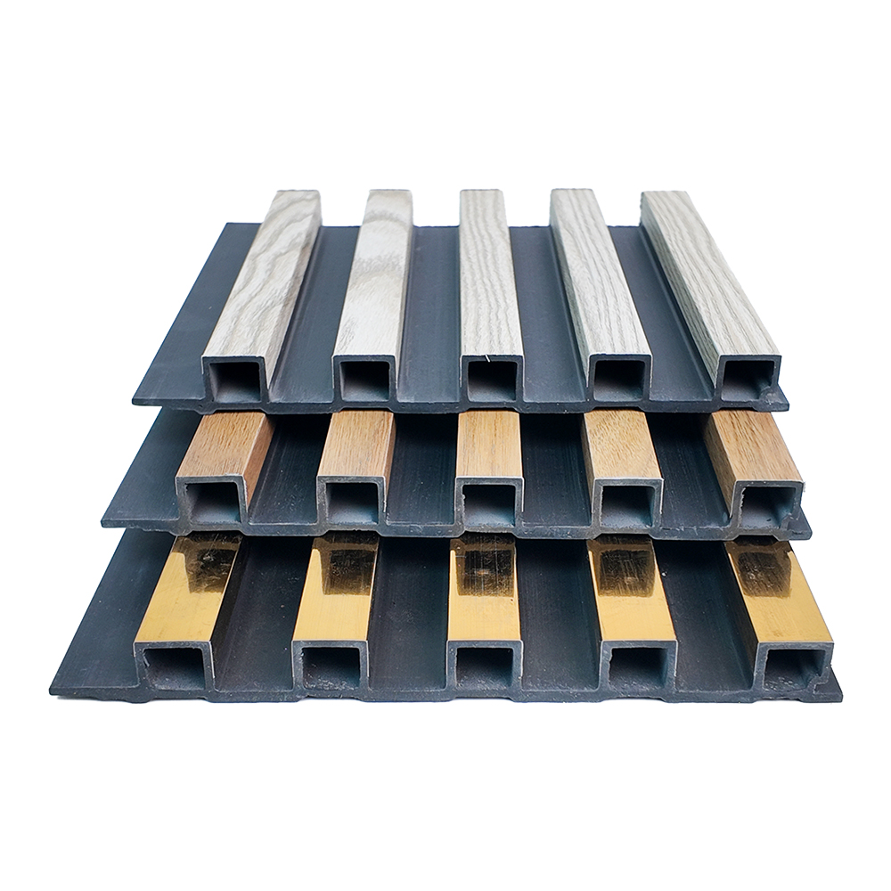 210x20mm 5-Cell WPC Fluted Grille Panel Architectural Wall Board