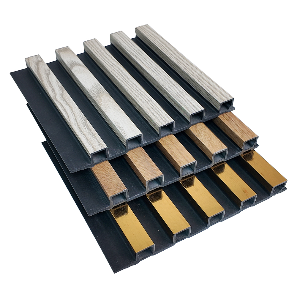 210x20mm 5-Cell WPC Fluted Grille Panel Architectural Wall Board