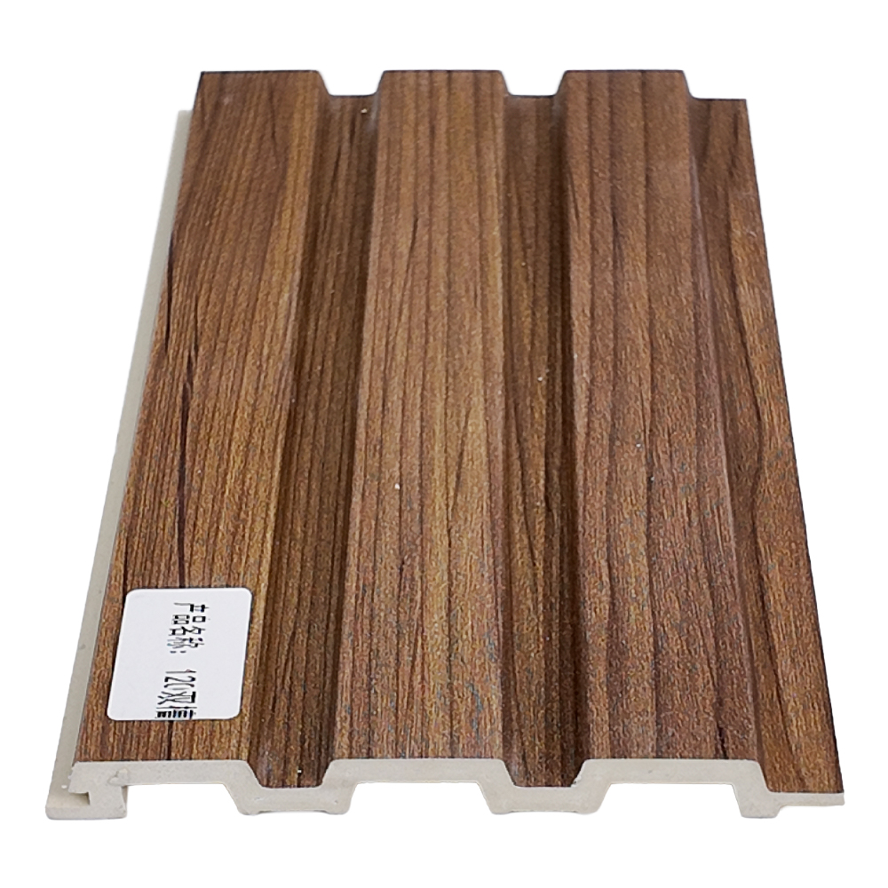 120mm Dual-Slot WPC Fluted Wall Panel Timber Look Slat