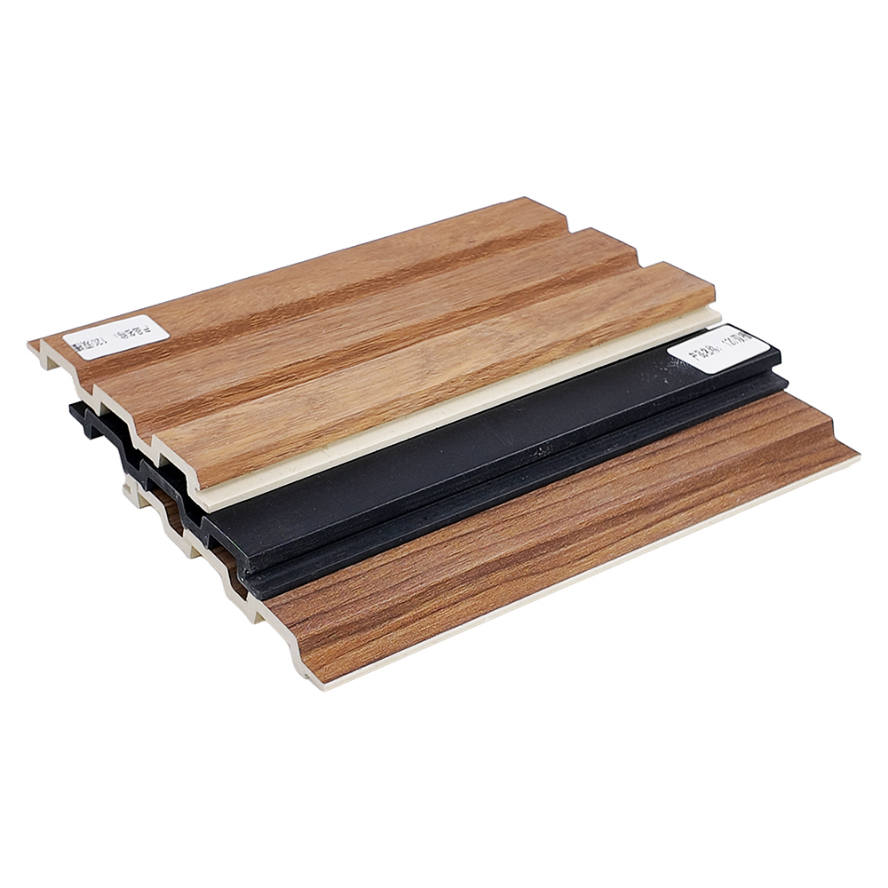 120mm Dual-Slot WPC Fluted Wall Panel Timber Look Slat