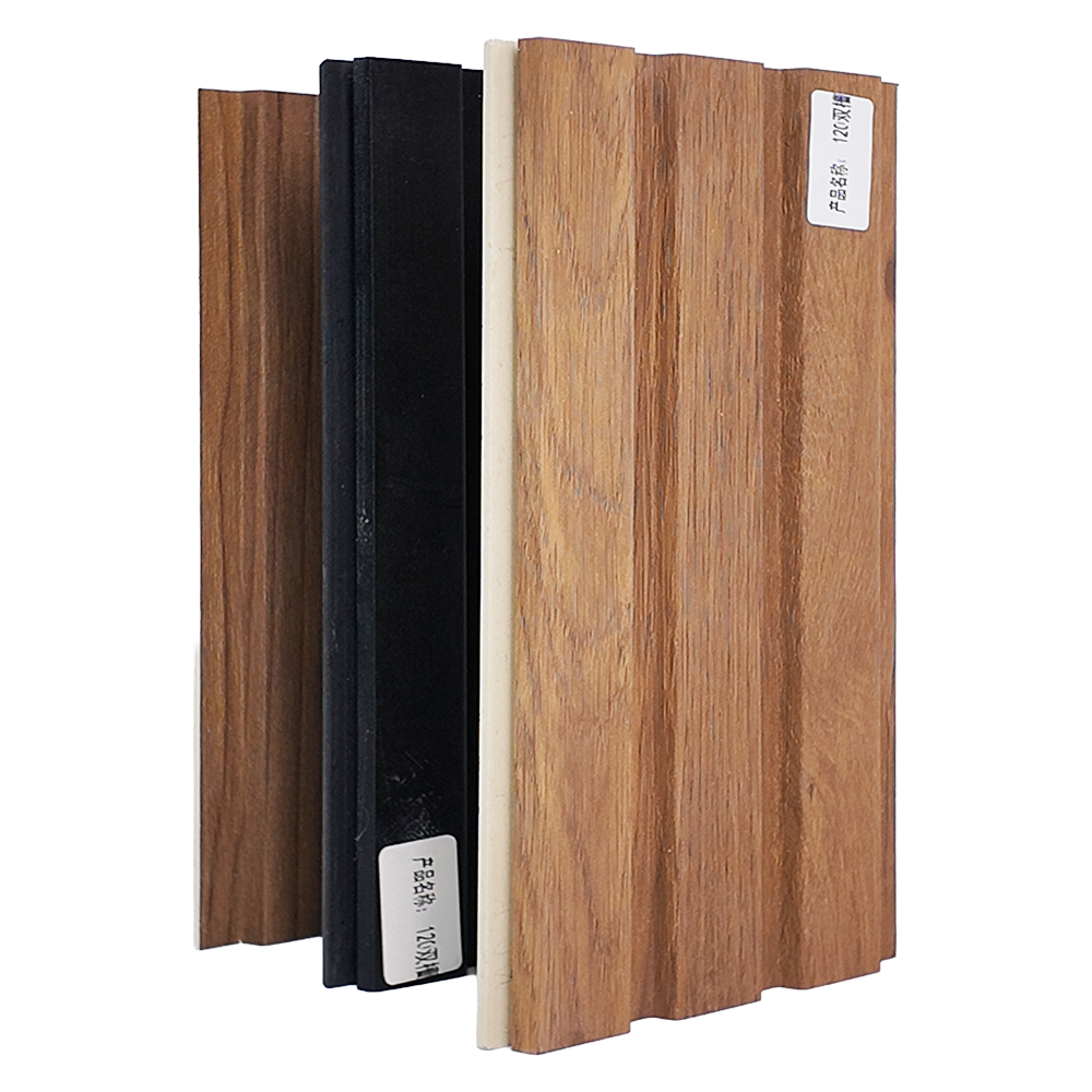 120mm Dual-Slot WPC Fluted Wall Panel Timber Look Slat