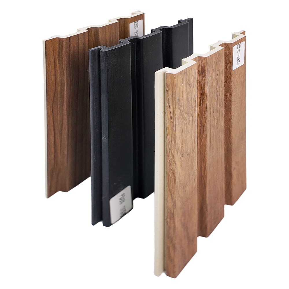 120mm Dual-Slot WPC Fluted Wall Panel Timber Look Slat